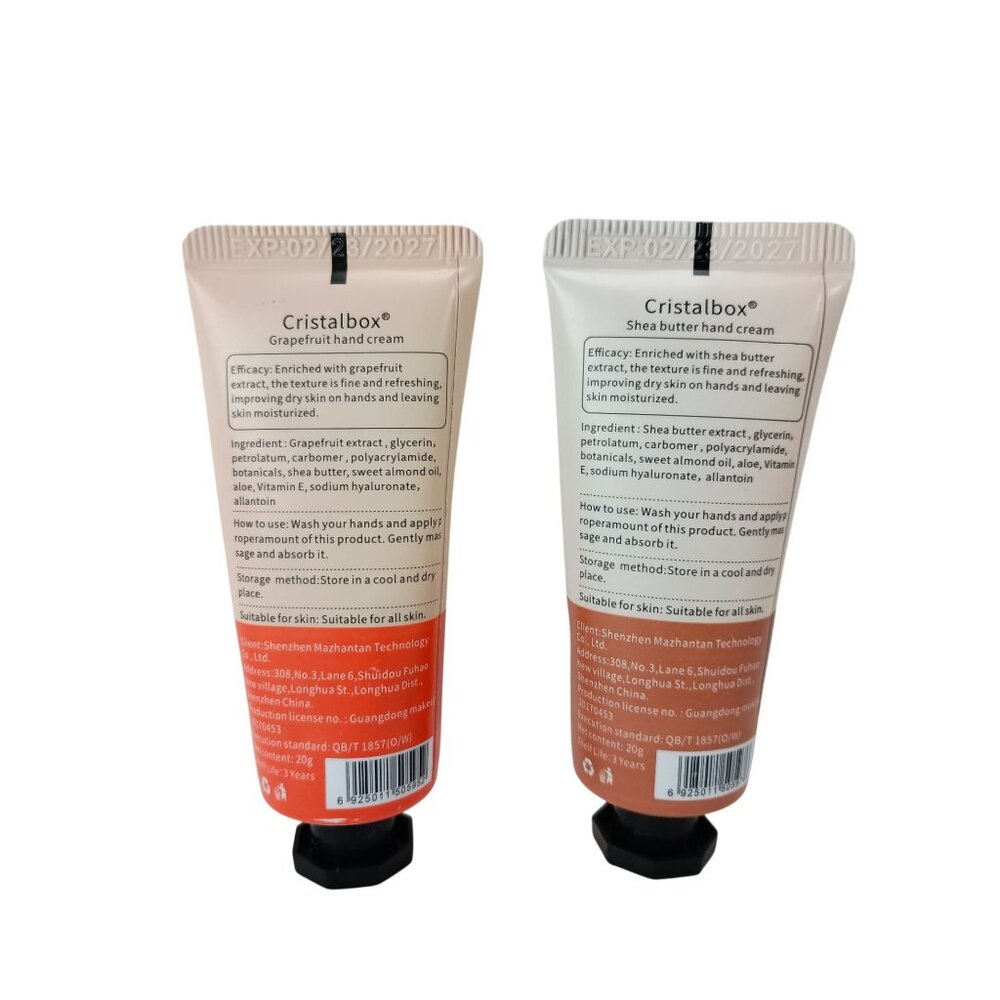 Cristalbox Lot Of 2 Hand Cream 20g Shea Butter And Grapefruit Exp. 02/23/2027 - Picture 2 of 2